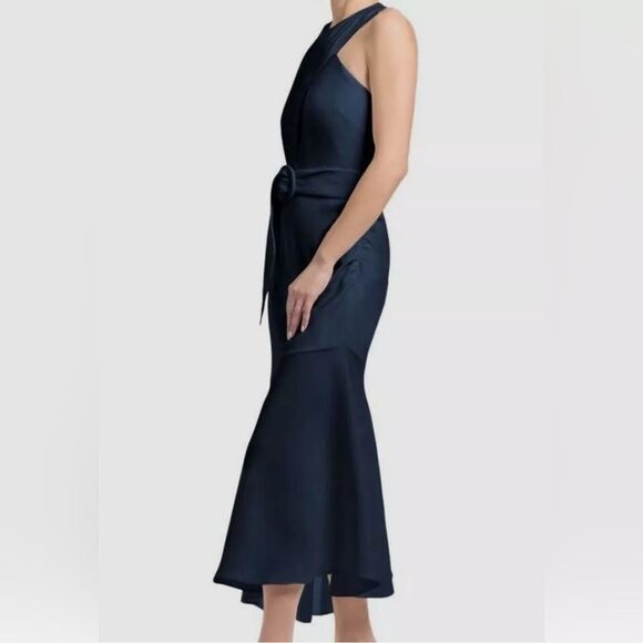 Sachin & Babi Women's Blue Naomi Halter Crepe Dress NWT $550 - Picture 3 of 6